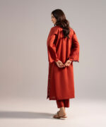 Ladies 2 Piece Embroidered Dobby A-Line Suit - View 2
