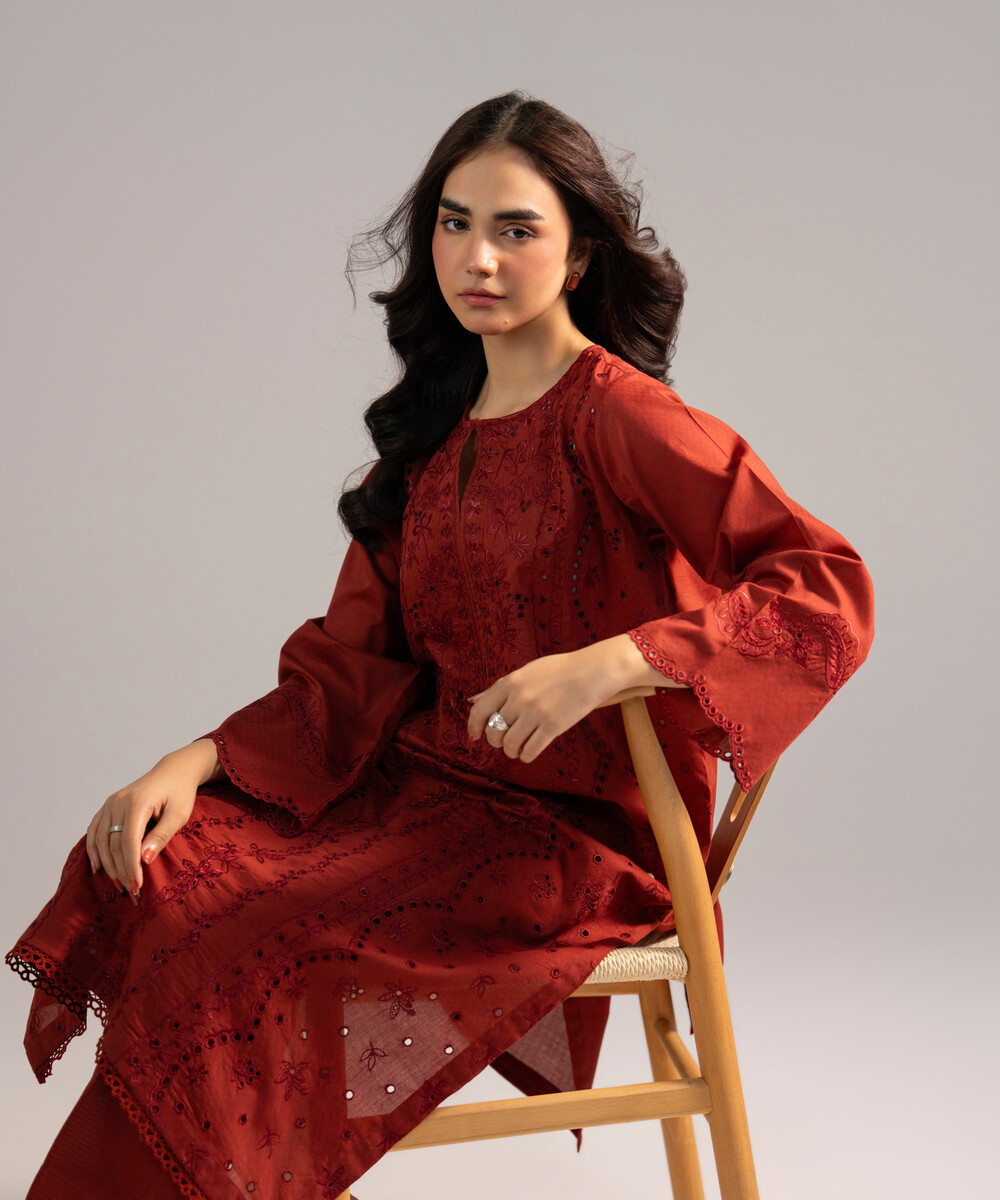 Ladies 2 Piece Embroidered Dobby A-Line Suit - View 1 Ladies 2 Piece Embroidered Dobby A-Line Suit - View 1