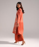 Rust Dobby Straight Shirt Suit - View 2