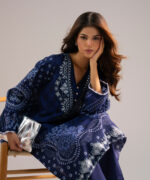 Ladies 2 Piece Embroidered Dobby A-Line Suit - View 3