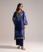 Ladies 2 Piece Embroidered Dobby A-Line Suit - View 5