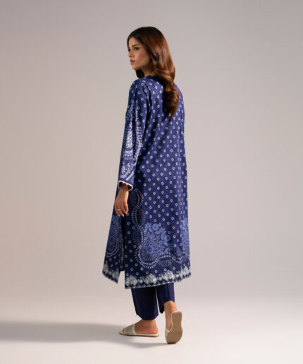 Ladies 2 Piece Embroidered Dobby A-Line Suit - View 2