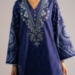 Ladies 2 Piece Embroidered Dobby A-Line Suit - View 1