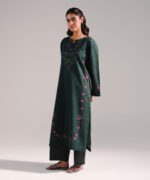 Dark Green Dobby Shirt Suit - View 4