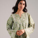 Green Lawn Straight Shirt Suit - View 1