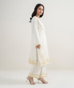 Off White Zari Lawn Suit - View 3
