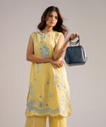 Self Jacquard Straight Suit - View 3