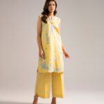Self Jacquard Straight Suit - View 1