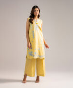 Self Jacquard Straight Suit - View 1