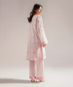 Pink Self Jacquard Straight Suit - View 5