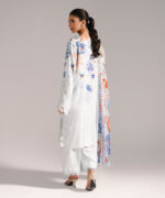 Light Blue Arabic Self Jacquard A-Line Suit - View 1