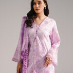 Lavender Dobby A-Line Suit - View 1