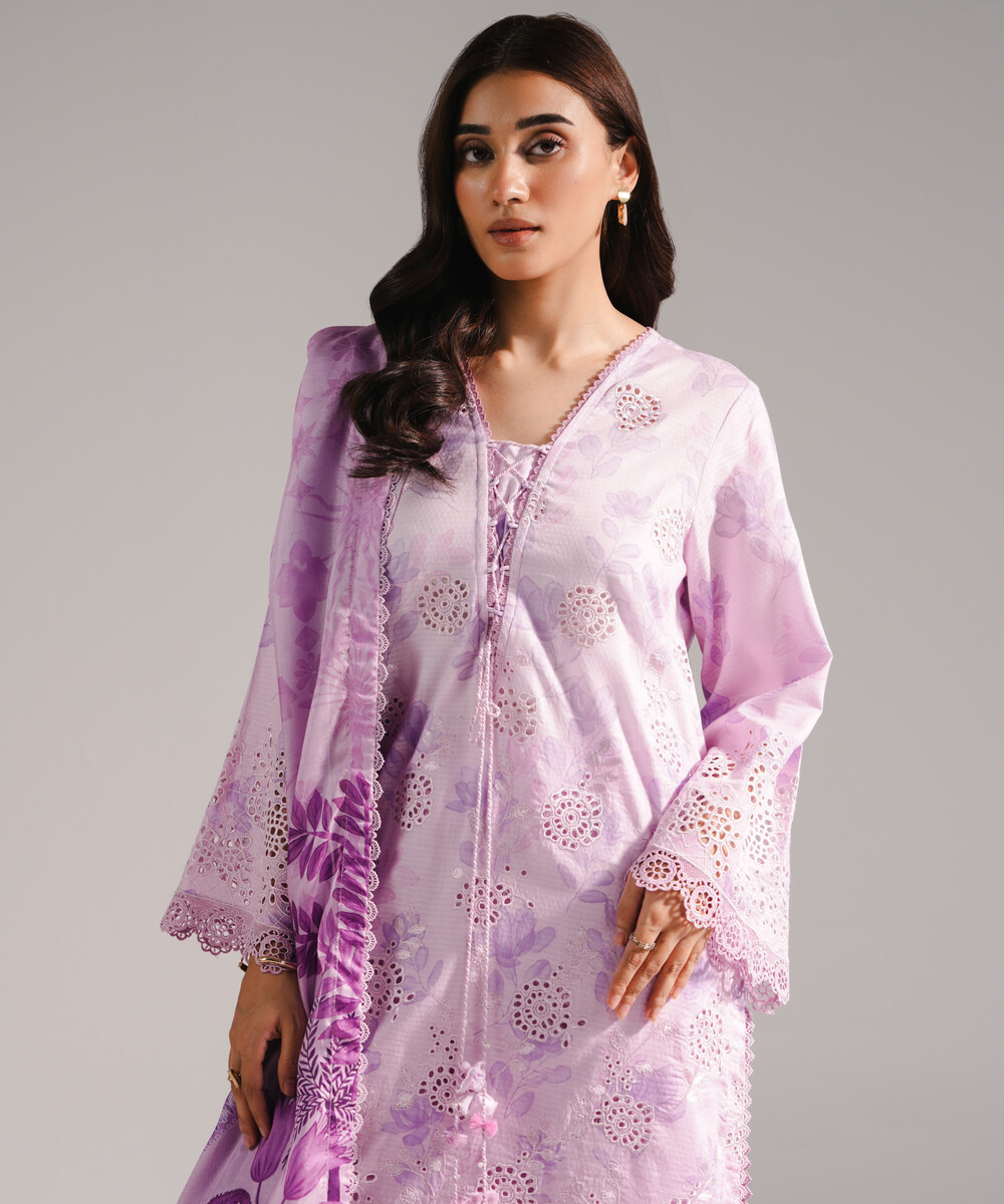 Lavender Dobby A-Line Suit - View 1 Lavender Dobby A-Line Suit - View 1