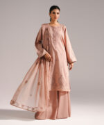 Dark Beige Dobby A-Line Suit - View 4