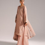 Dark Beige Dobby A-Line Suit - View 1