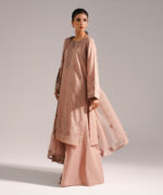 Dark Beige Dobby A-Line Suit - View 1