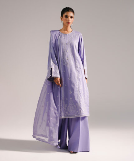Lilac Dobby A-Line Suit - View 2
