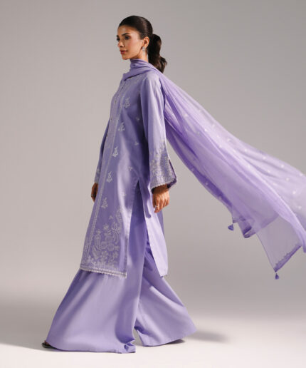 Lilac Dobby A-Line Suit - View 1