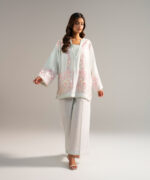 Cotton Satin Drop Shoulder Suit - View 3