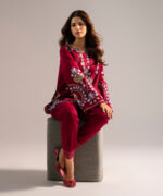 Self Jacquard Straight Suit - View 3