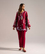 Self Jacquard Straight Suit - View 4