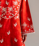 Rust Self Jacquard A-Line Suit - View 4
