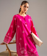 Pink Dobby Straight Shirt Suit - View 2