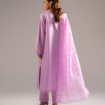 Lilac Cotton Satin A-Line Suit - View 1