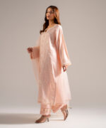 Light Pink Dobby A-Line Suit - View 4