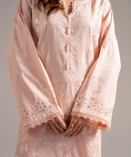 Light Pink Dobby A-Line Suit - View 2