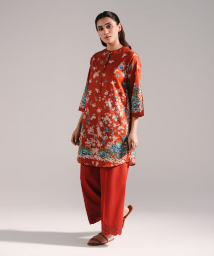 Rust Lawn Shirt Suit - View 2