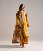 Mustard Yellow Lawn A-Line Suit - View 2
