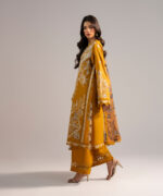 Mustard Yellow Lawn A-Line Suit - View 1
