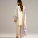 Off White Lawn A-Line Suit - View 1