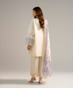 Off White Lawn A-Line Suit - View 1