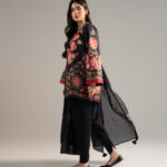 Black Lawn Straight Suit - View 1
