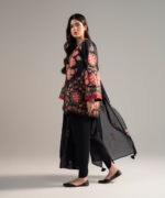 Black Lawn Straight Suit - View 1
