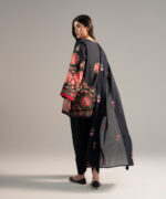 Black Lawn Straight Suit - View 3