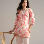 Pink Lawn Straight Shirt Suit - View 1