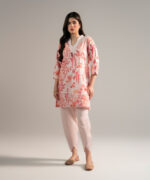 Pink Lawn Straight Shirt Suit - View 3