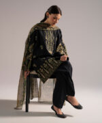 Black Lawn Straight Suit - View 3