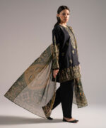 Black Lawn Straight Suit - View 5