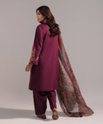 Purple Lawn Straight Suit - View 4