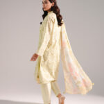 Green Zari Lawn Straight Suit - View 1