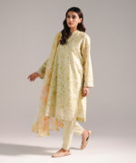 Green Zari Lawn Straight Suit - View 5