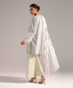 Mint Green Zari Lawn Straight Suit - View 5
