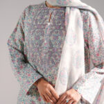 Mint Green Zari Lawn Straight Suit - View 1