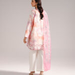 White Zari Lawn Straight Suit - View 1