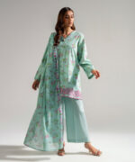Pastel Mint Lawn Straight Suit - View 4
