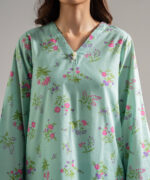 Pastel Mint Lawn Straight Suit - View 3